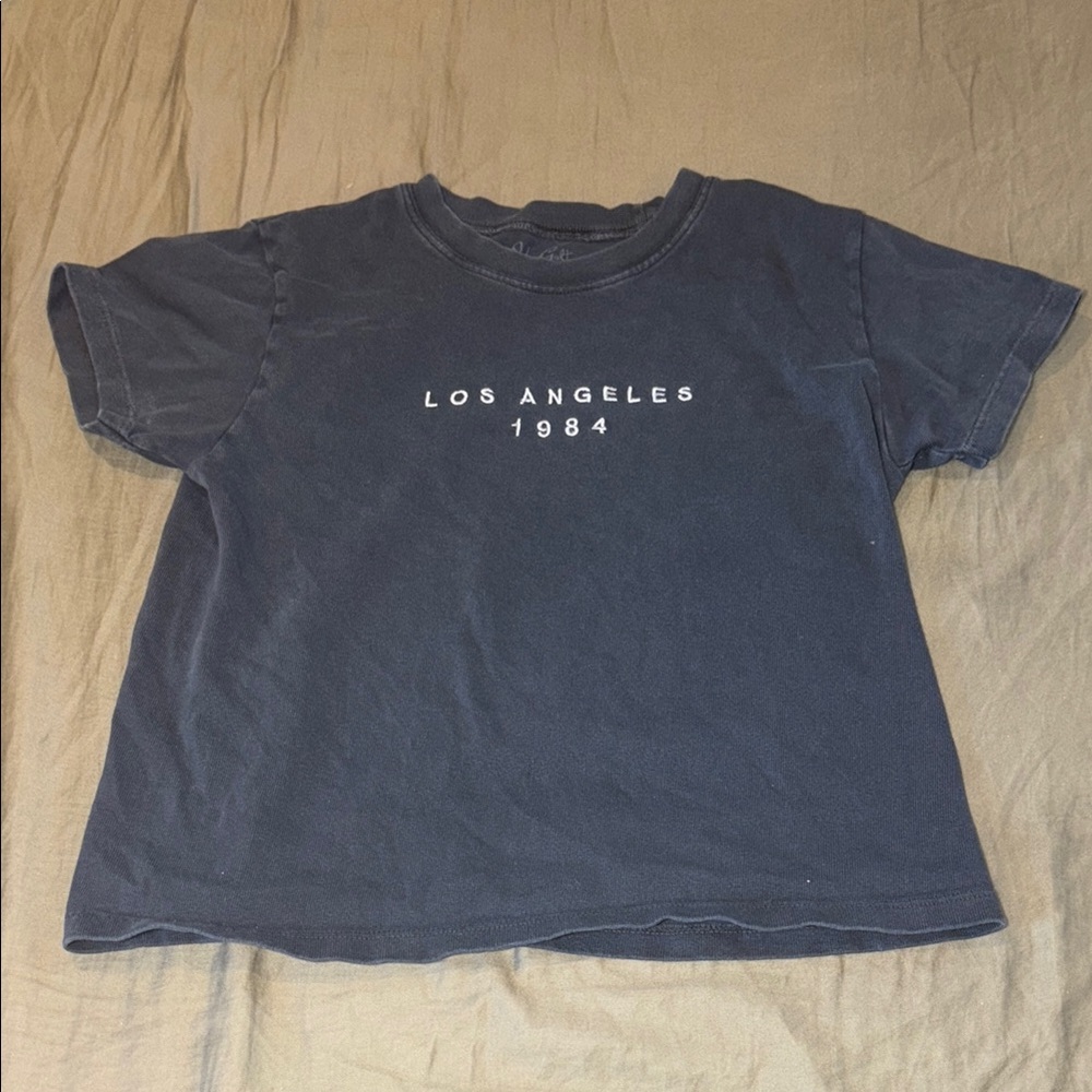 Brandy Melville Blue Short Sleeve Tee Casual Cotton
